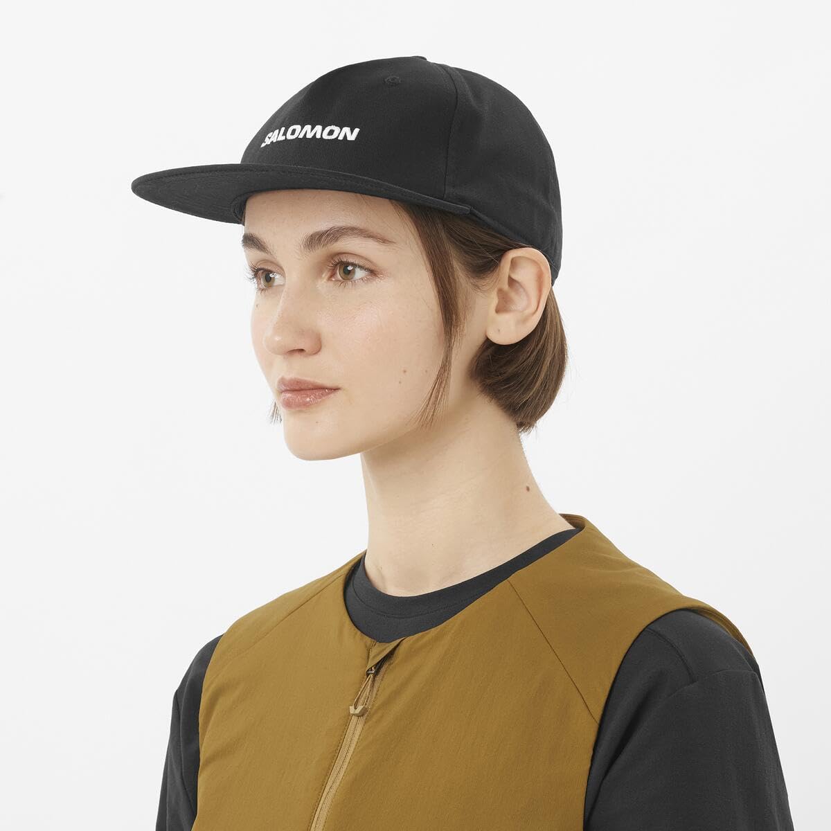 salomon-logo-flat-cap-casquette-plate-homme-femme-en-coton-logo-salomon-ajusteme image 4