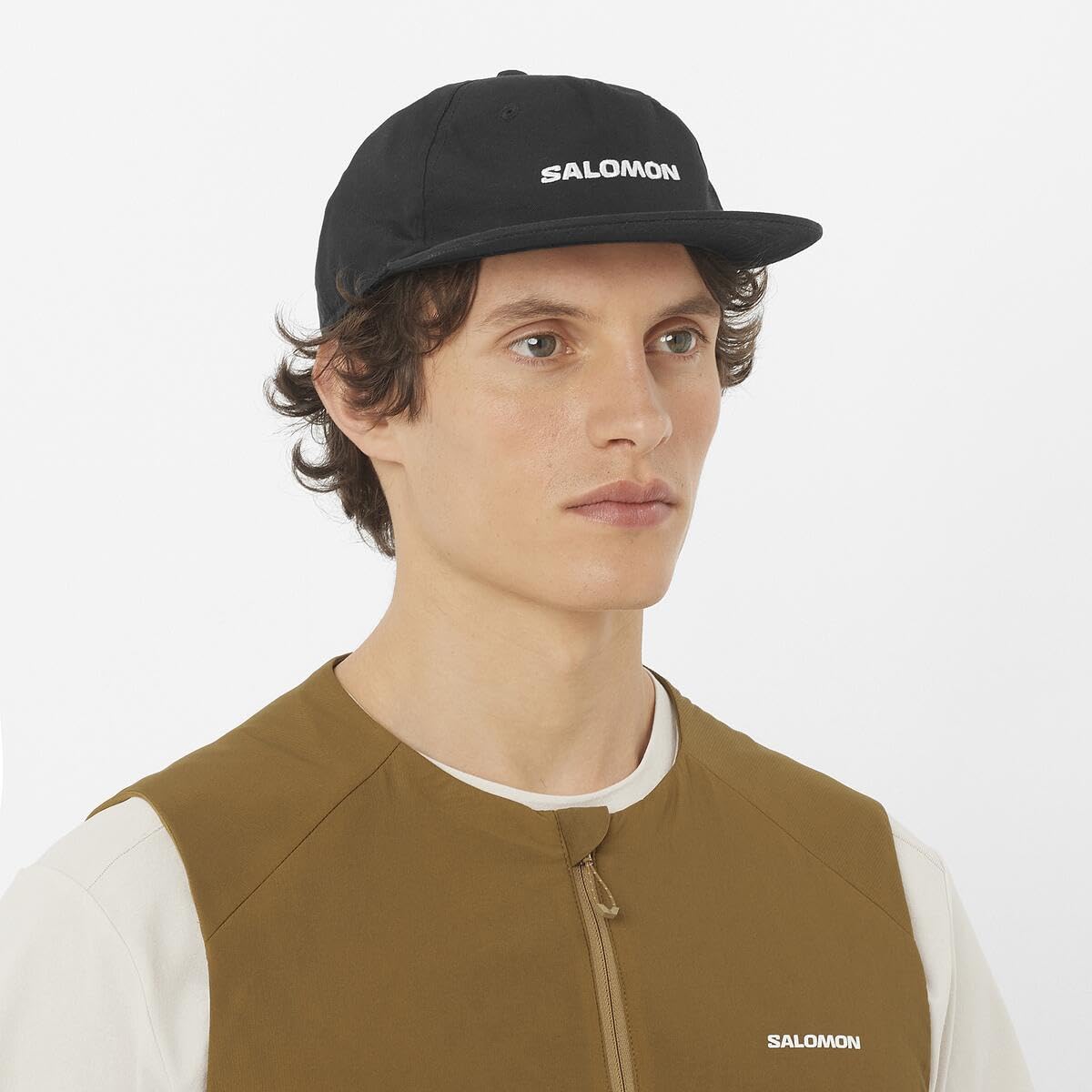 salomon-logo-flat-cap-casquette-plate-homme-femme-en-coton-logo-salomon-ajusteme image 2
