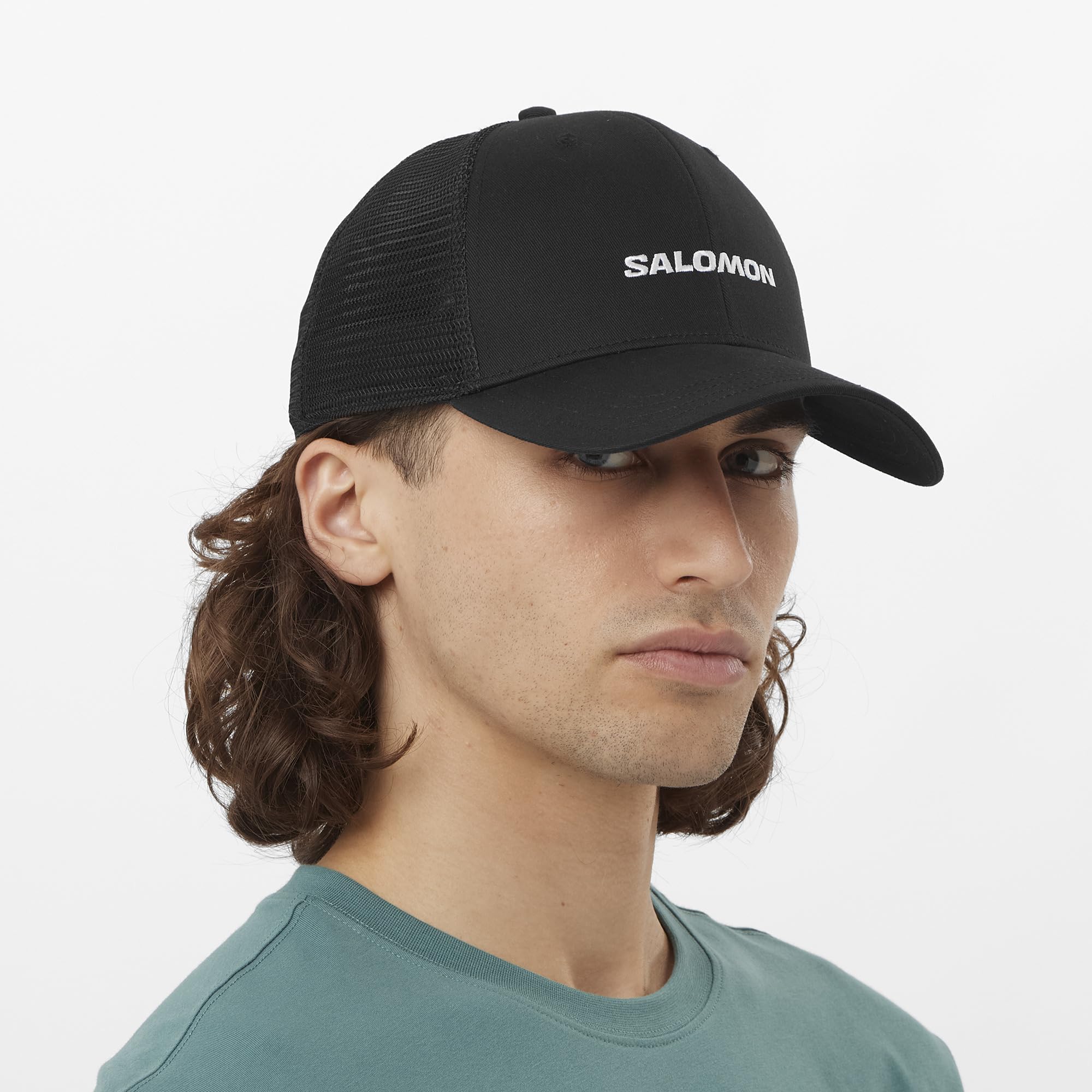 salomon-cap-trucker-casquette-mixte-visi-re-incurv-e-coton-doux-et-maille-respir image 2