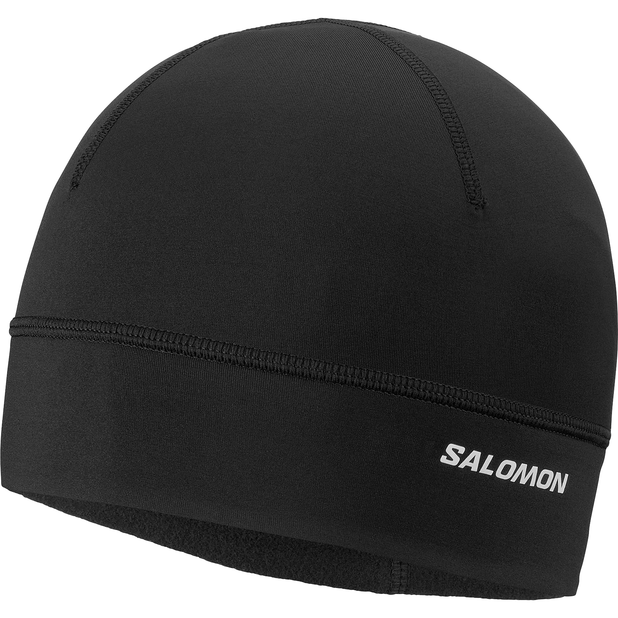 salomon-run-tech-beanie-u-bonnet-de-running-hiver-jersey-bross-deep-black image 1
